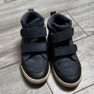 Toddler boy navy blue high top boots